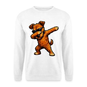 Dabbing Irish Terrier im Comic Stil - Unisex Pullover - Weiß - Vorne