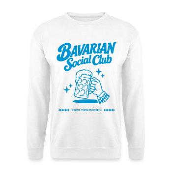 Bavarian Social Club - Unisex Pullover - Weiß - Vorne - Alina (178cm) & Michal (187cm)