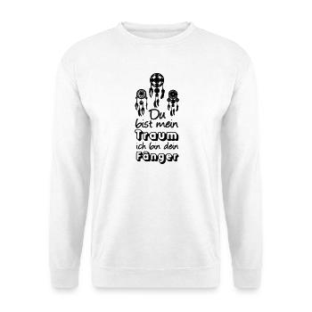 Traumfänger Spruch Liebe Valentinstag Geschenk - Unisex Pullover - Weiß - Vorne