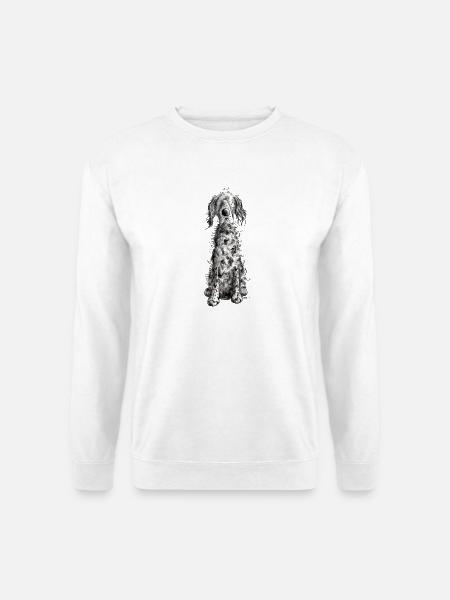Lustiger Englischer Setter I Hunde Comic Geschenk - Unisex Pullover - Weiß