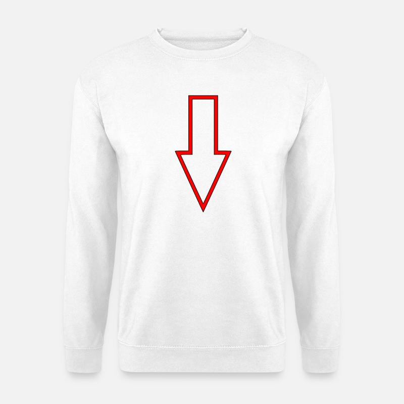 Pfeil Richtungspfeil Wegweiser - Unisex Pullover - Weiß