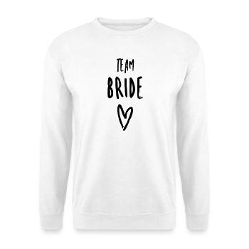 Team Bride Heart Bachelorette Party Bridal Shower - Unisex Sweatshirt - white - Front