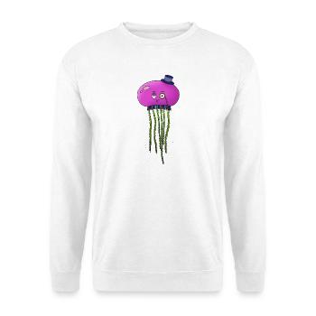 Méduse fantaisie - Sweat-shirt Unisexe - blanc - Devant