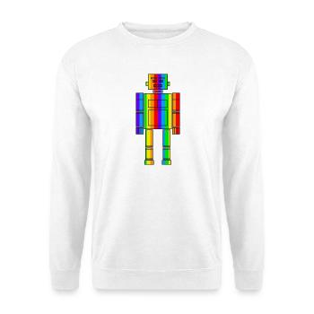 Regenbogen Roboter - Unisex Pullover - Weiß - Vorne