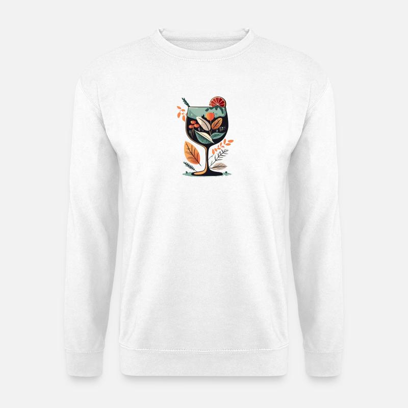 Botanische Weinglasblüte - Unisex Pullover - Weiß