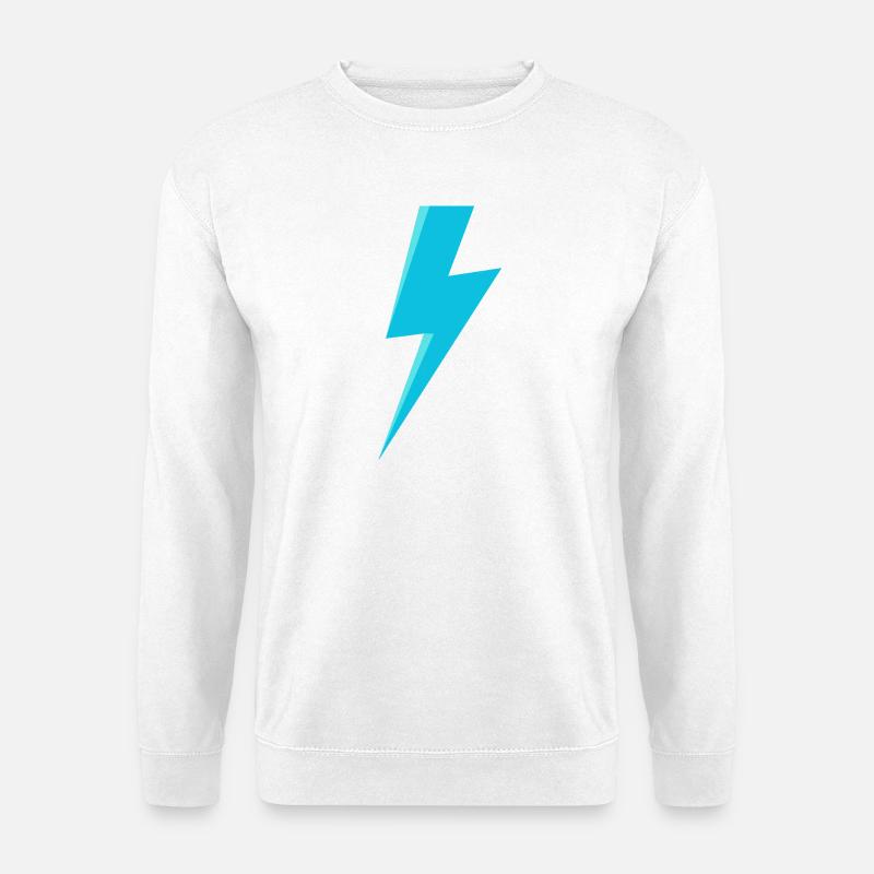 Blauer Blitz - Unisex Pullover - Weiß