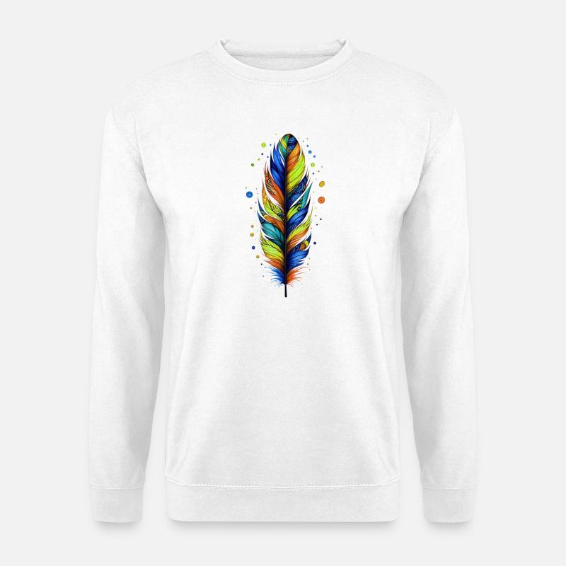 Feder - Unisex Pullover - Weiß