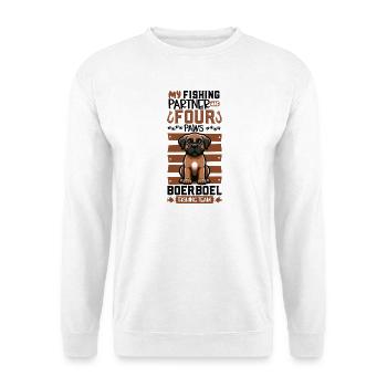 Angeln und Boerboel - Unisex Pullover - Weiß - Vorne