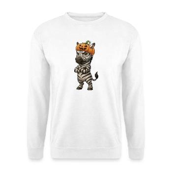 Grim Zebra Halloween Pouting Arms - Unisex Sweatshirt - white - Front
