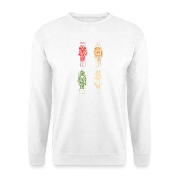 Weihnachtsmann Nussknacker Weihnachten - Unisex Pullover - Weiß - Vorne