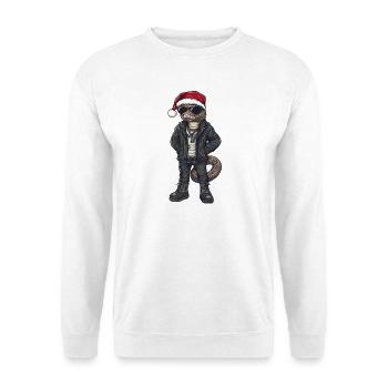 Cobra-serpent Hiver de Noël - Sweat-shirt Unisexe - blanc - Devant