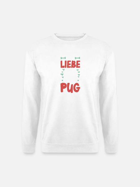 Ich liebe meinen Pug - Unisex Pullover - Weiß