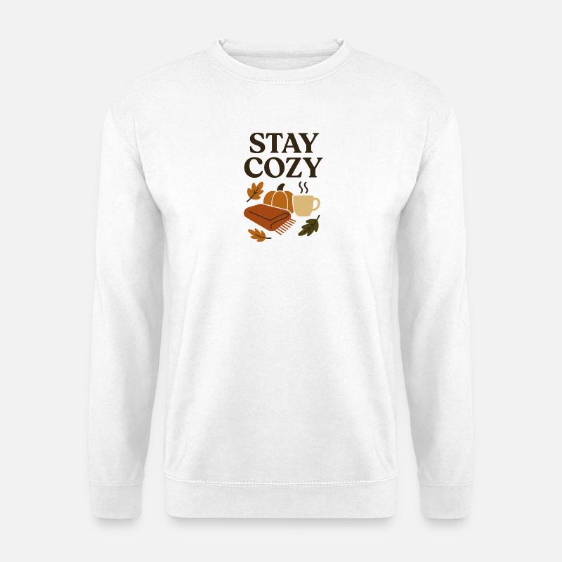 Herbstgemütlichkeit: Stay Cozy - Unisex Pullover - Weiß