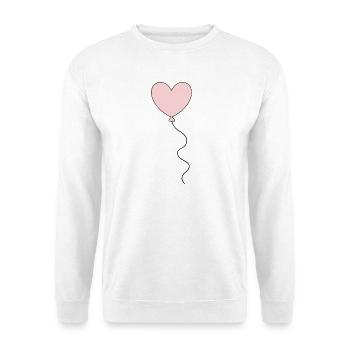 Valentinstag Pink Heart, Valentinstag - Unisex Pullover - Weiß - Vorne
