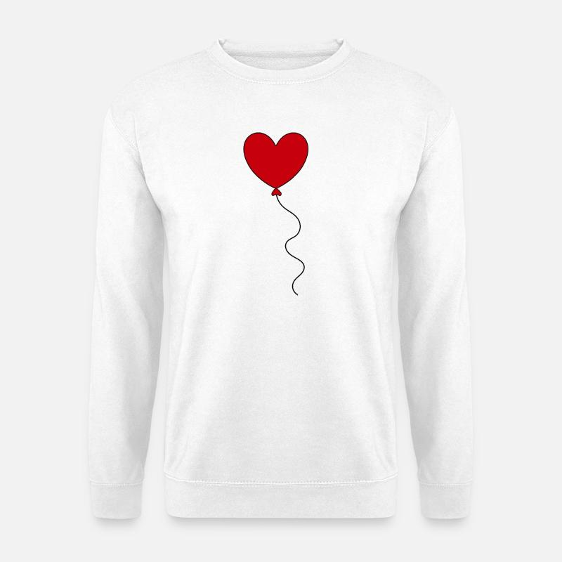 Valentines Red Heart, Valentine's Day - Unisex Sweatshirt - white