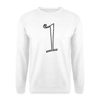1. 1 Jahr. 1. JUBILÄUM. 1-JÄHRIGES JUBILÄUM - Unisex Pullover - Weiß - Vorne