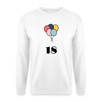 18. 18 JAHRE ALT. 18-JÄHRIGES JUBILÄUM. 18. GEBURTSTAG. - Unisex Pullover - Weiß - Vorne