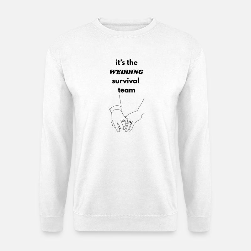 Zweisamkeit Linienkunst - Unisex Pullover - Weiß