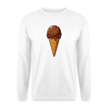 Schokoladen Eis Kugel - Unisex Sweatshirt - white - Front