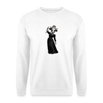 PSY COW - Unisex Pullover - Weiß - Vorne - Alina (178cm) & Michal (187cm)
