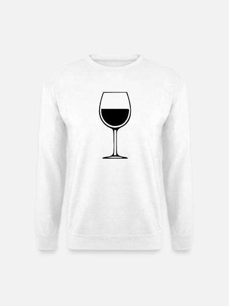 Wein Weinglas Geschenk Weintrinker - Unisex Pullover - Weiß