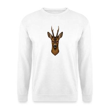 Der Rogenbock - Unisex Pullover - Weiß - Vorne - Alina (178cm) & Michal (187cm)