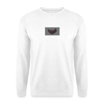 Winged Heart with Flames and Skulls - Unisex Sweatshirt - white - Front