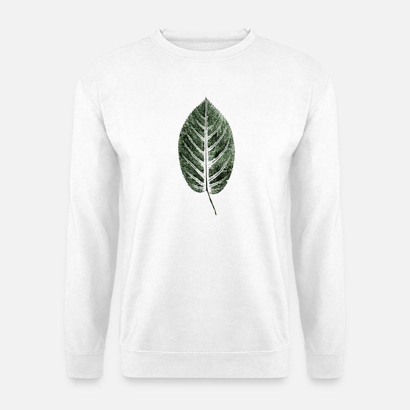 Beech Sheet / Leaf / GREEN - Unisex Sweatshirt - white