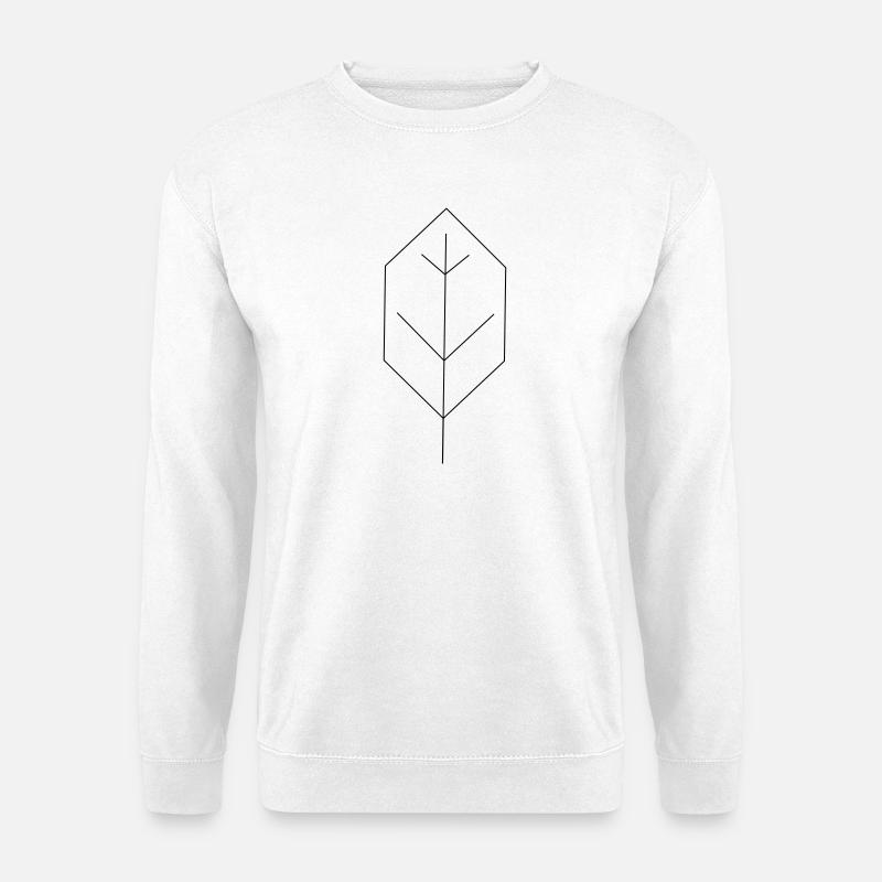 leaf contour - Unisex Sweatshirt - white