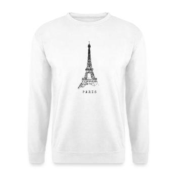Paris Eiffel Tower Vintage Skyline I Love France - Unisex Sweatshirt - white - Front