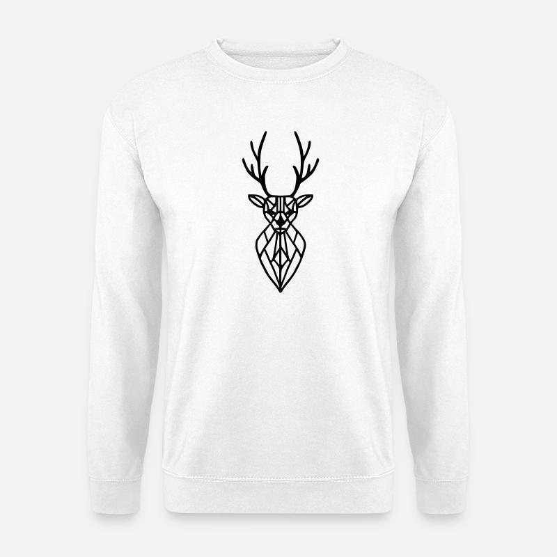 Hirschkopf - Unisex Sweatshirt - white