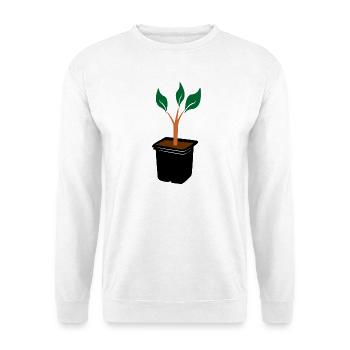 Coupe dans la couleur du plateau d’élevage - Sweat-shirt Unisexe - blanc - Devant