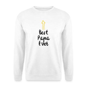 Best Papa Ever - Cadeau papa fête des pères - Sweat-shirt Unisexe - blanc - Devant