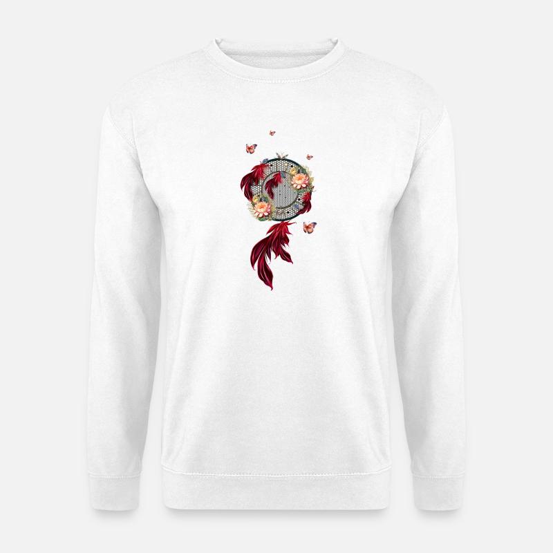 Wunderbare Traumfänger und Schmetterlinge. - Unisex Pullover - Weiß