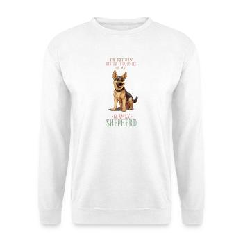 My German Shepherd and Coffee - Unisex Sweatshirt - white - Front