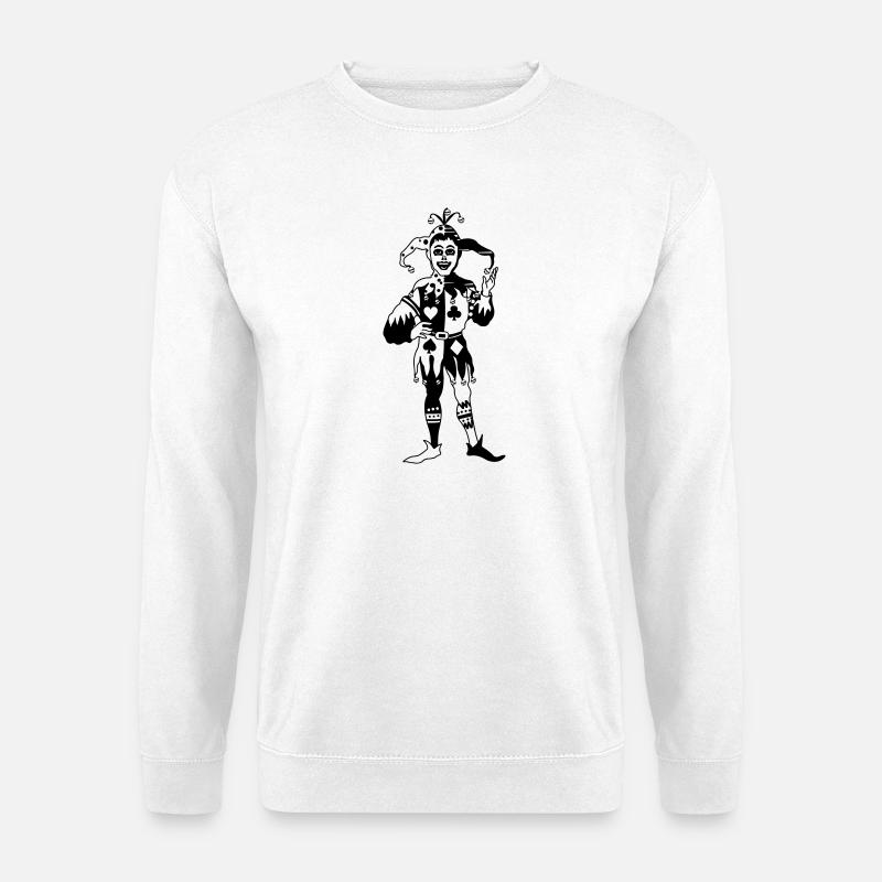 Spielkarten-Joker - Unisex Pullover - Weiß