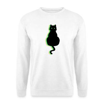 Neon Katze - Unisex Pullover - Weiß - Vorne