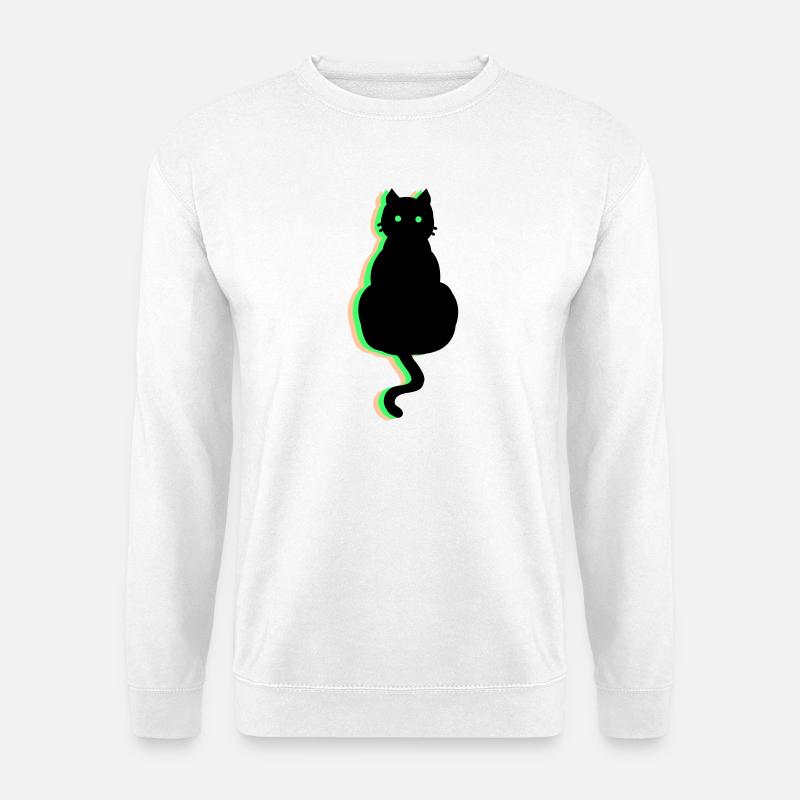 Neon Katze - Unisex Pullover - Weiß