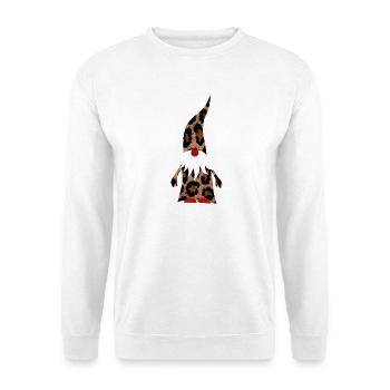 Gnome Leopard Decoration Christmas Gift Idea Xmas - Unisex Sweatshirt - white - Front