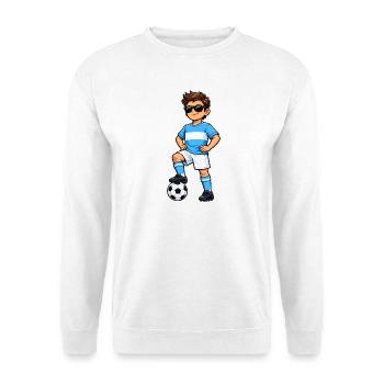Fußball Junge Argentinien Fan Argentinische Flagge - Unisex Pullover - Weiß - Vorne