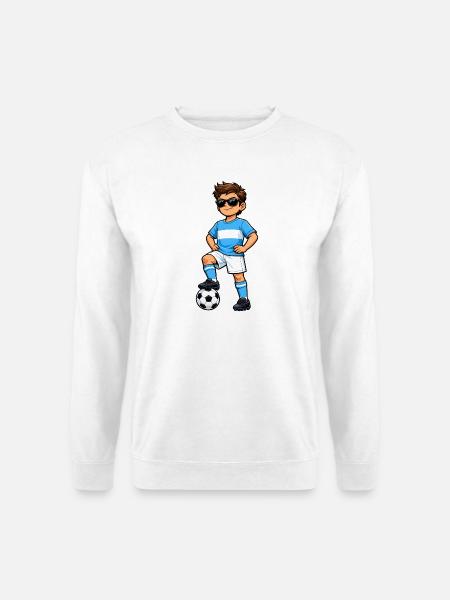 Soccer Boy Fan d’Argentine Drapeau argentin - Sweat-shirt Unisexe - blanc