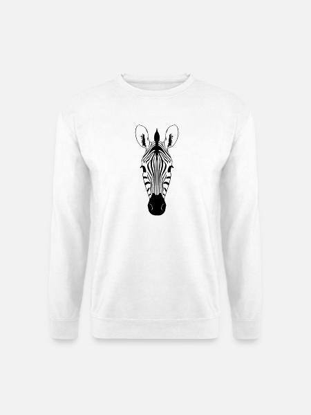 Zebra Illustration - Unisex Sweatshirt - white