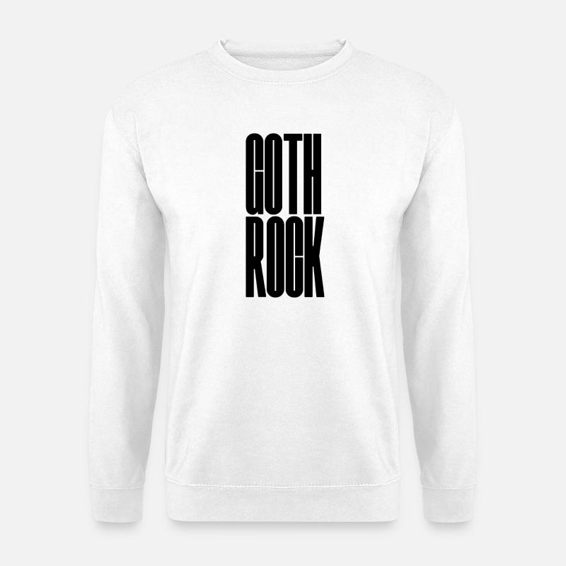 Goth-Rock-Typografie-Logodesign - Unisex Pullover - Weiß