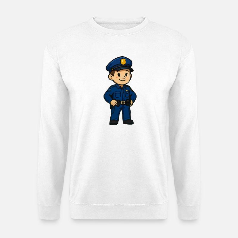 Cartoon Polizei - Unisex Pullover - Weiß