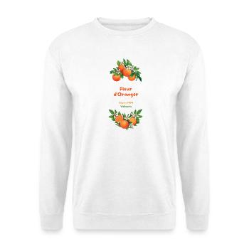 Fleur d'Oranger Citrine Vintage Vallauris 1904 - Sweat-shirt Unisexe - blanc - Devant