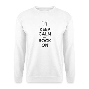 Keep Calm and Rock On - Unisex Sweatshirt - white - Front