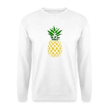 Ananas Tropenprint  - Unisex Pullover - Weiß - Vorne