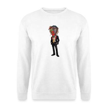 Surreales Anzugporträt Farbsplitter - Unisex Pullover - Weiß - Vorne
