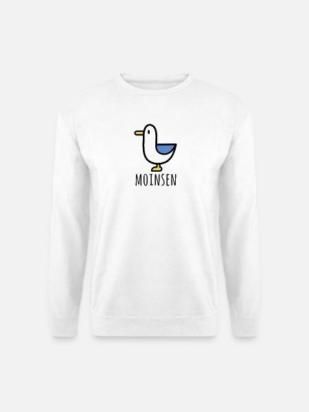 Moinsen Möwe Print - Unisex Pullover - Weiß