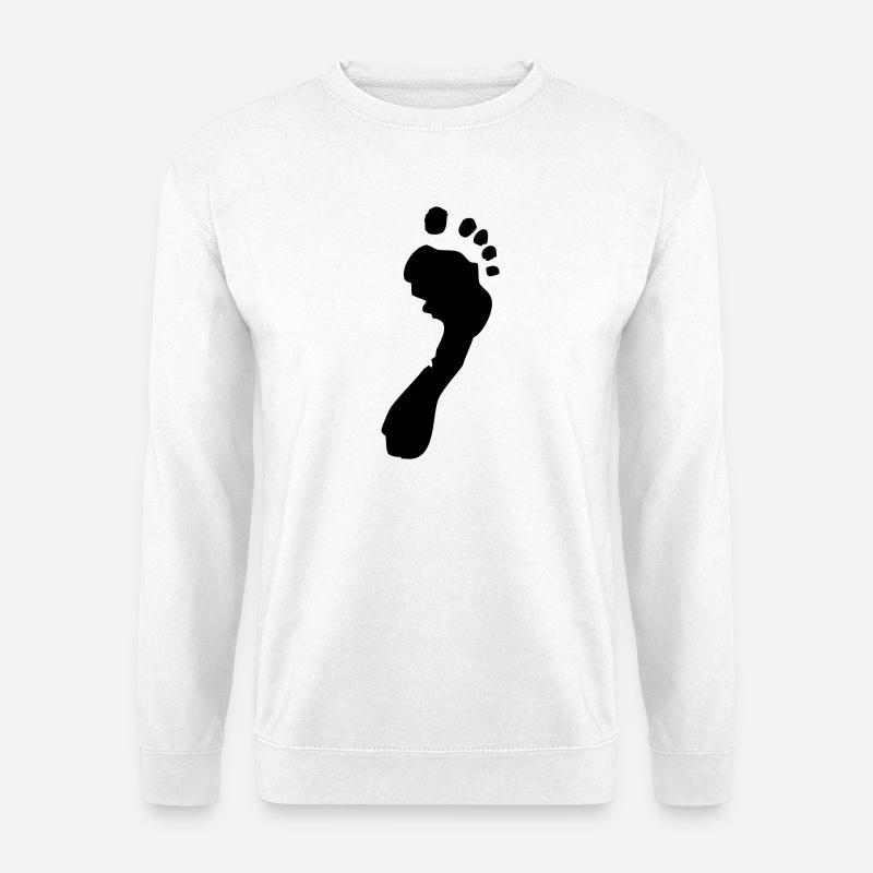 Fussabdruck - Unisex Pullover - Weiß